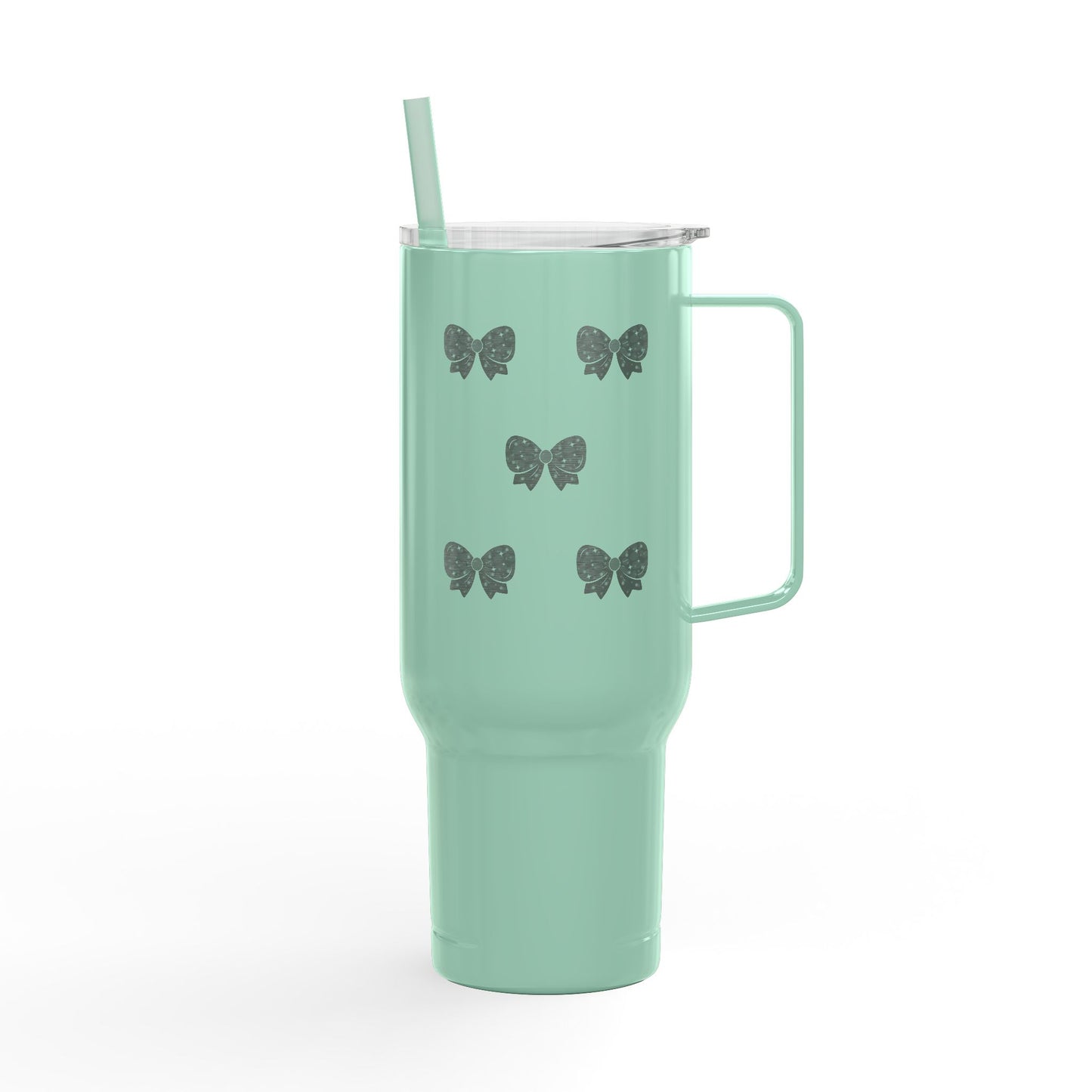 Stylish Insulated Tumbler with Lid - 40oz Bow Design - Perfect for Gifts and Celebrations