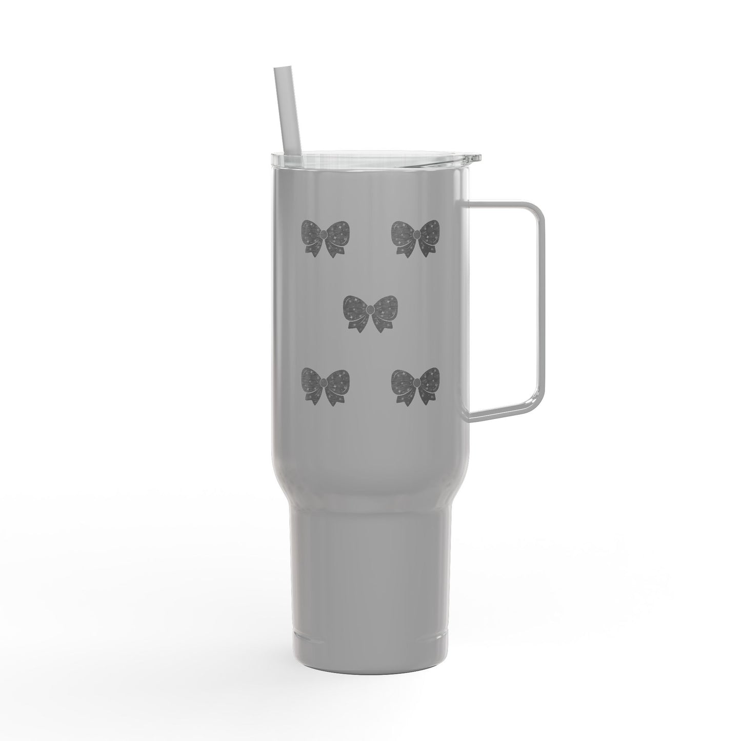 Stylish Insulated Tumbler with Lid - 40oz Bow Design - Perfect for Gifts and Celebrations