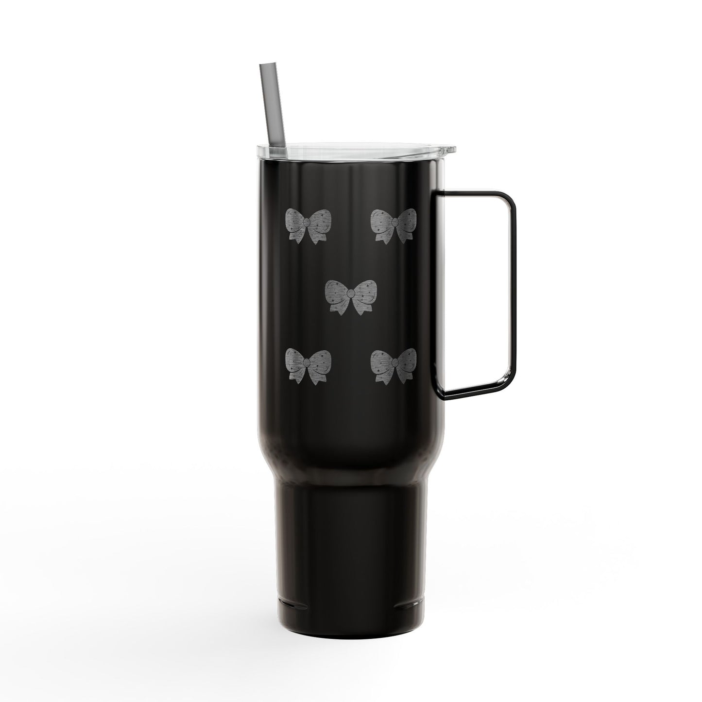 Stylish Insulated Tumbler with Lid - 40oz Bow Design - Perfect for Gifts and Celebrations