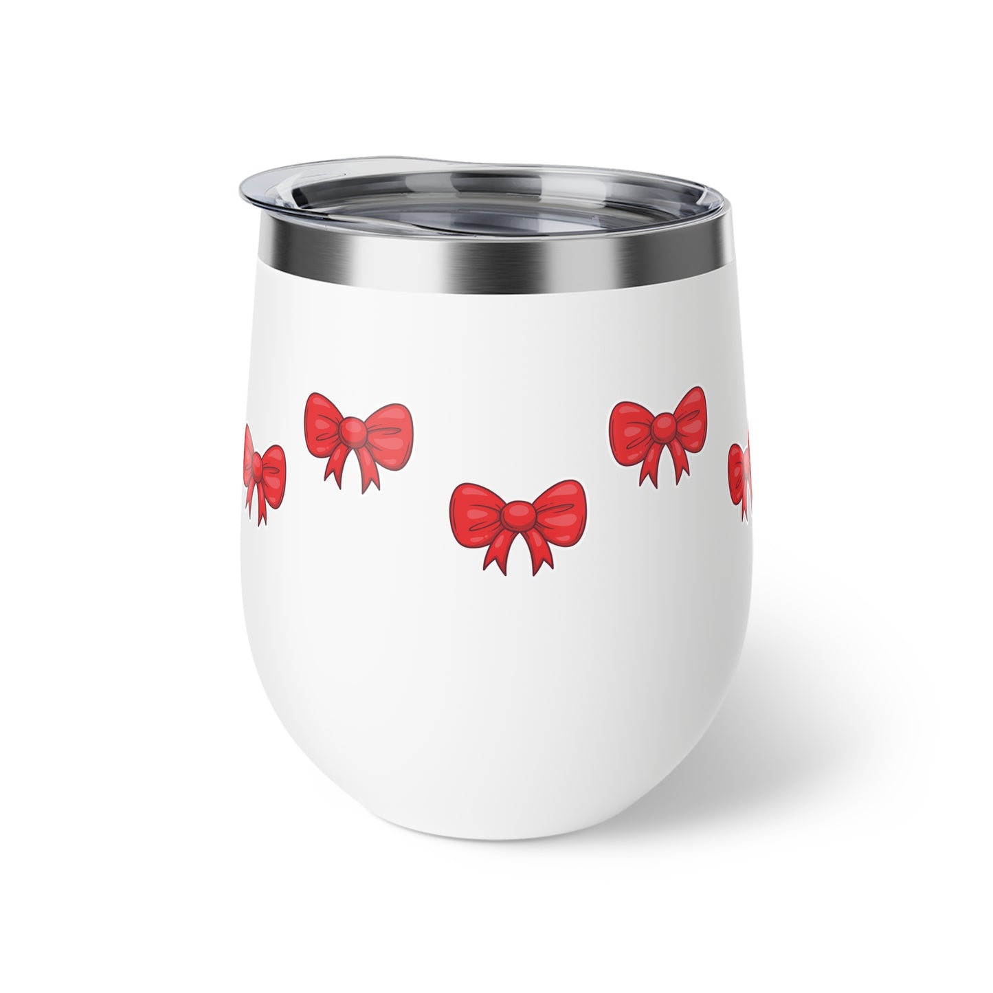 Festive Bow Insulated Cup - 12oz Christmas Travel Mug