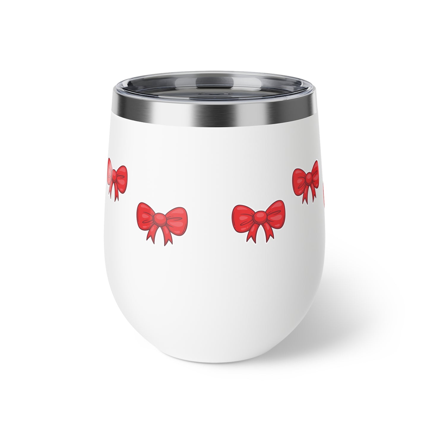 Festive Bow Insulated Cup - 12oz Christmas Travel Mug