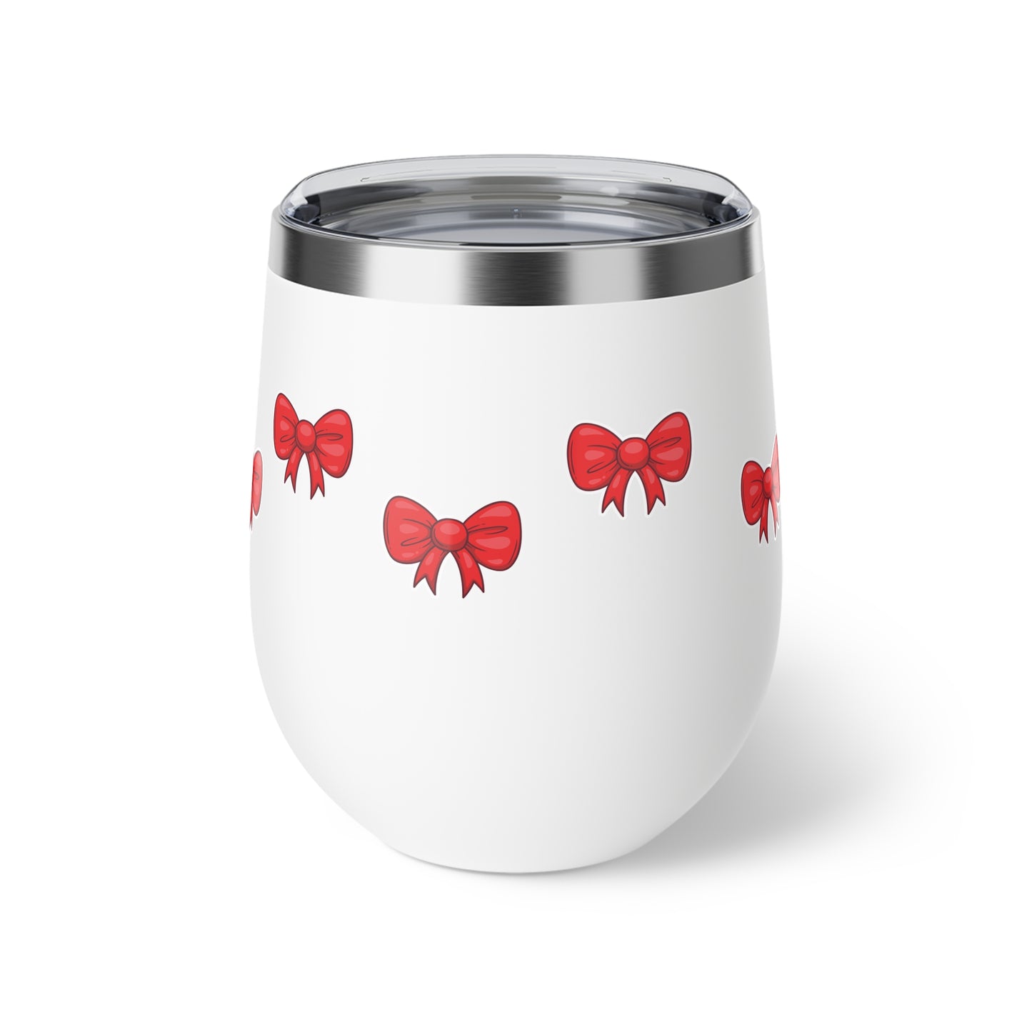 Festive Bow Insulated Cup - 12oz Christmas Travel Mug