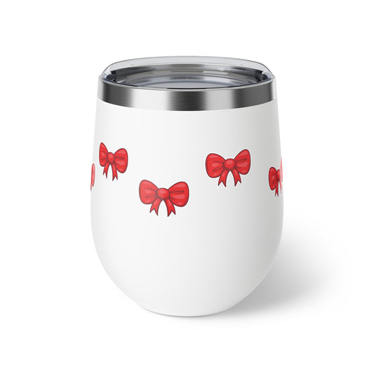 Festive Bow Insulated Cup - 12oz Christmas Travel Mug