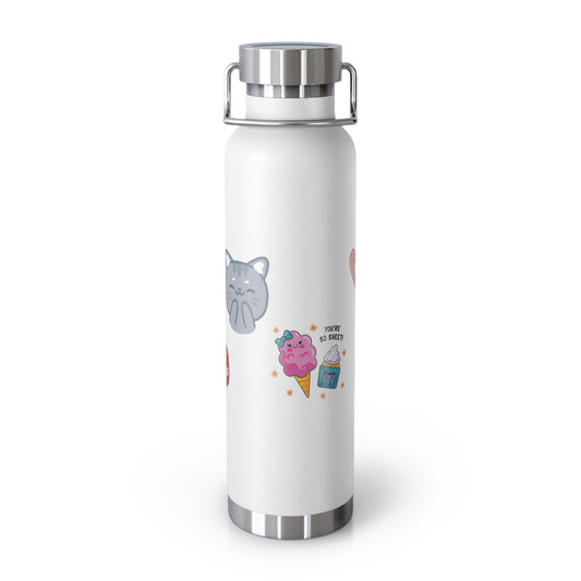 Cute Cat & Character Vacuum Insulated Bottle - 22oz