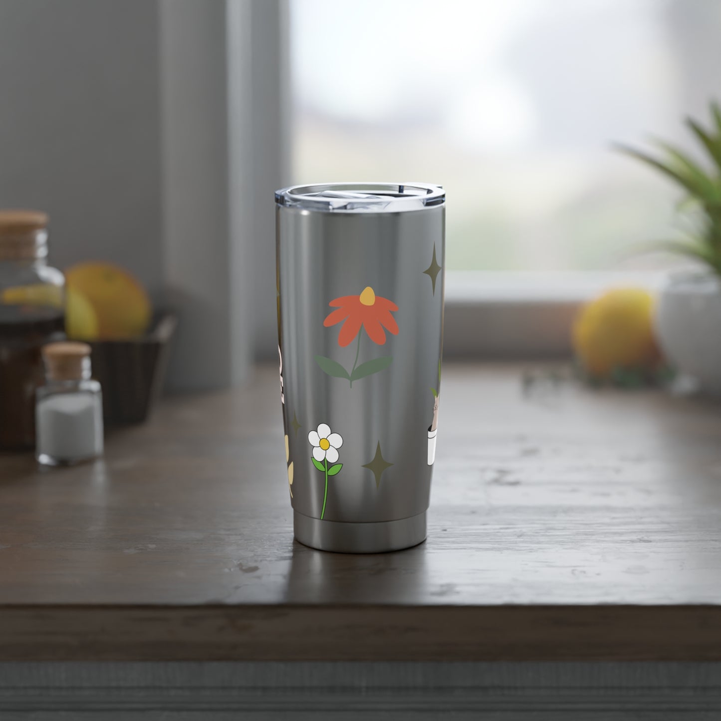 Vagabond 20oz Tumbler - Stylish Floral Design for On-the-Go Enjoyment