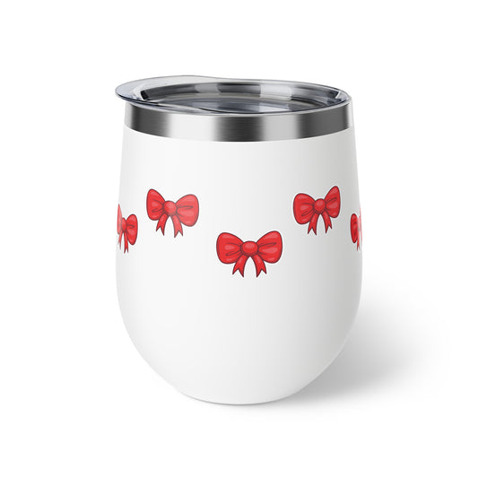 Festive Bow Insulated Cup - 12oz Christmas Travel Mug